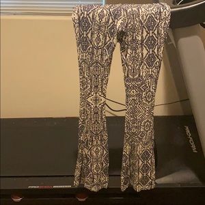 Long stretchy bell bottom pants